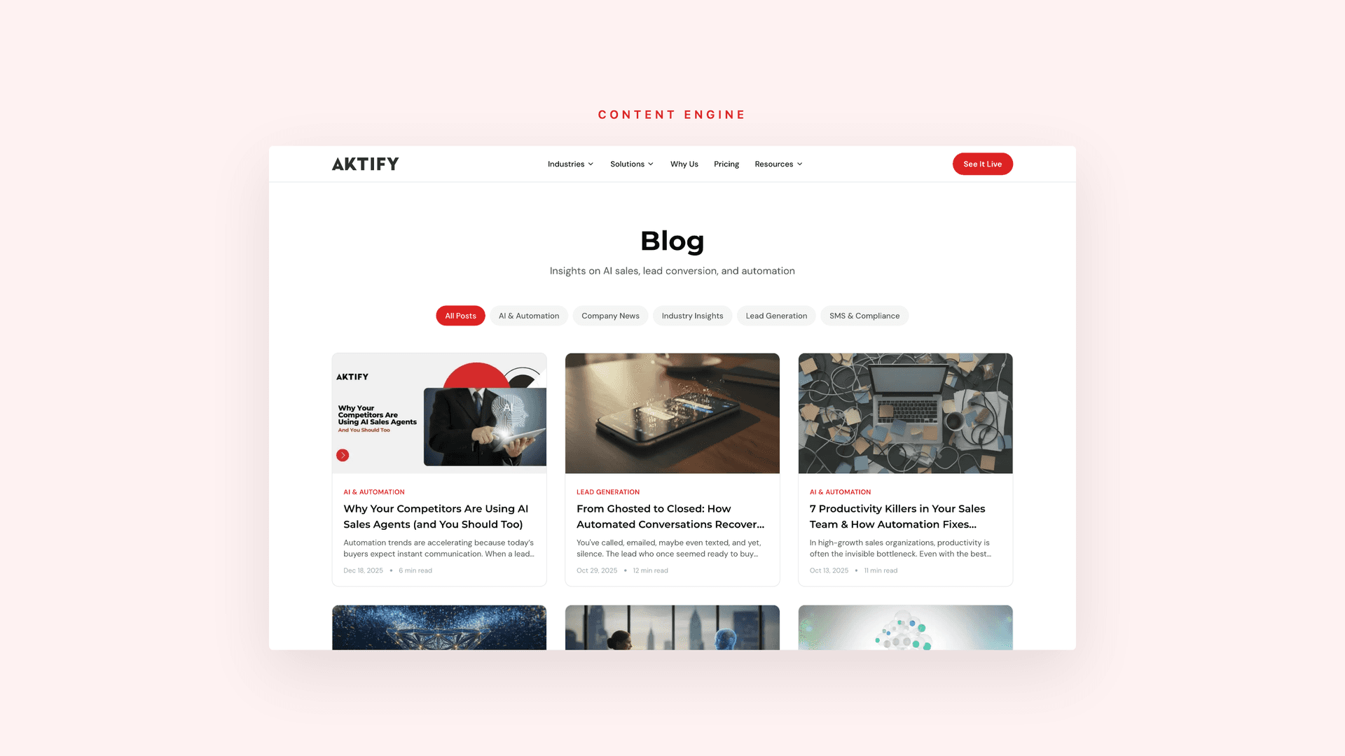 Aktify content engine
