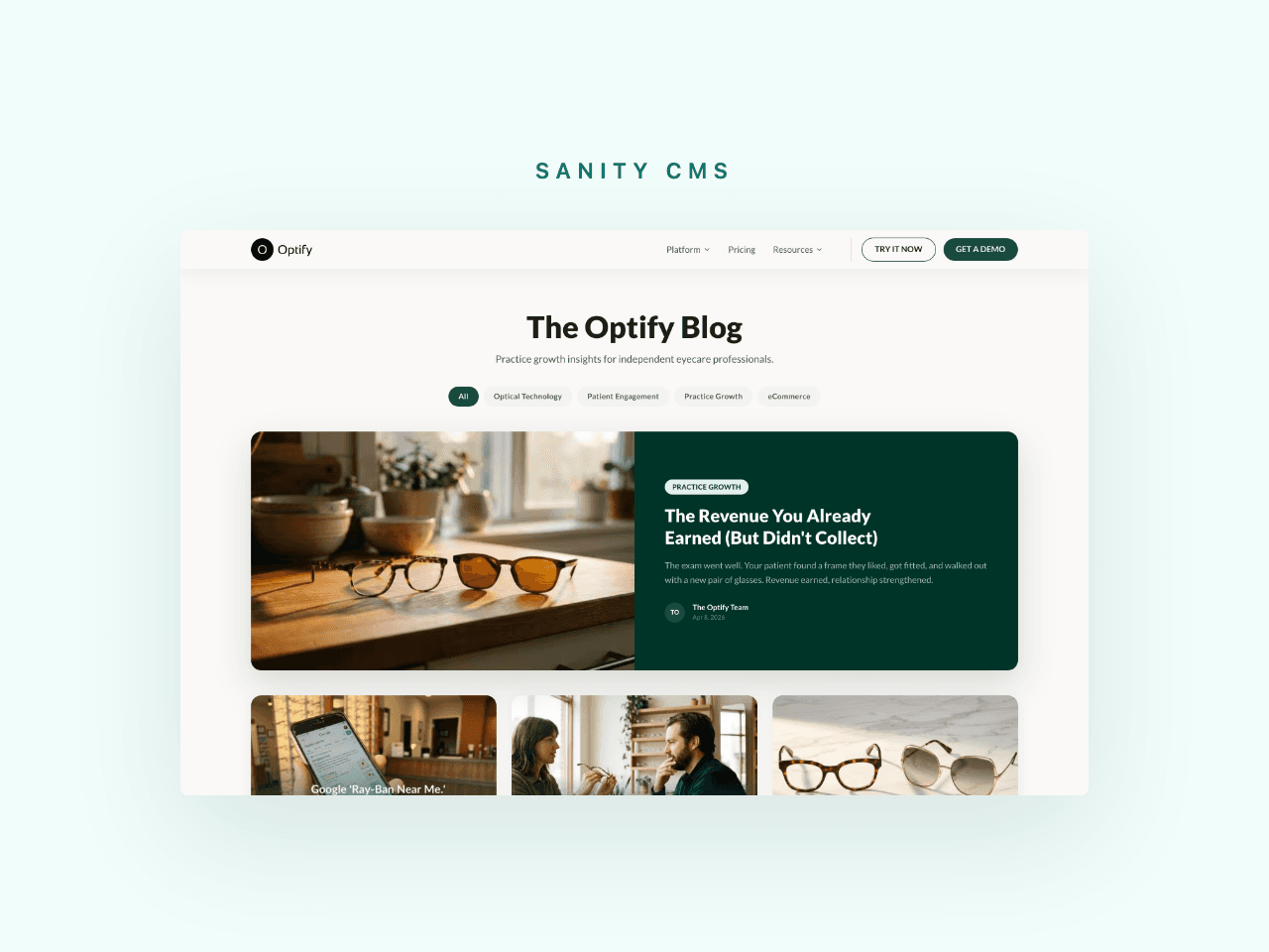 Optify Sanity CMS